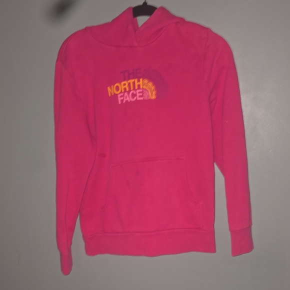The North Face Pink Hoodie with Orange Logo - Picture 5 of 5